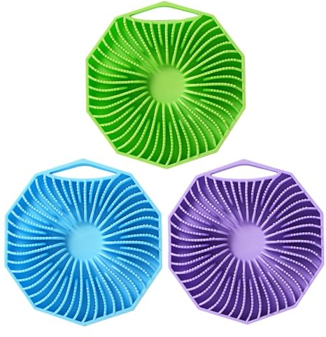 3 Pieces Of Silicone Bath Brush, Silicone Body Scrub, Silicone Scrub, Silicone Scrub, Silicone Loofah, Exfoliation Hand-Held Brush, Skin Cleaning Massager, Shower Brush.
