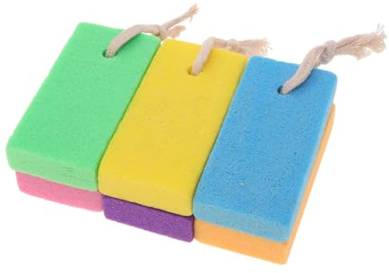 Pietra Pomice per Piedi Esfoliante 6 Pezzi Rimozione Calli | Pomice Naturale, per Talloni Screpolati e Pelle Secca, Set Multiuso per Uomo e Donna Colore Casuale
