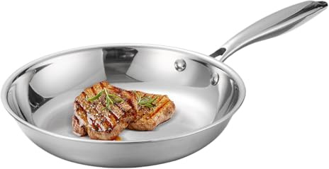 Sartén de acero inoxidable Cocinar Dorar Hornear Sofreír