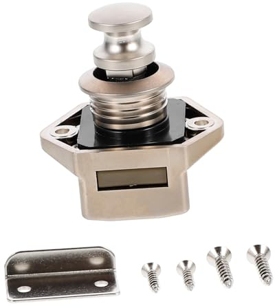 iplusmile Serrure sans Clé à Bouton-poussoir pour Placard Camping-car Verrou de Porte Tiroir Robuste et Adapté Aux Armoires et Meubles