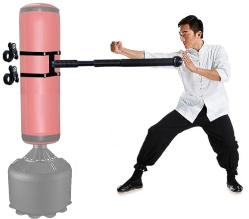 Bundled Wing Chun Muñeco, Manos de Tai Chi Unidas Al Saco de Boxeo, Brazo de Resorte Equipo de Artes Marciales, para Sacos de Arena y Objetos Blandos