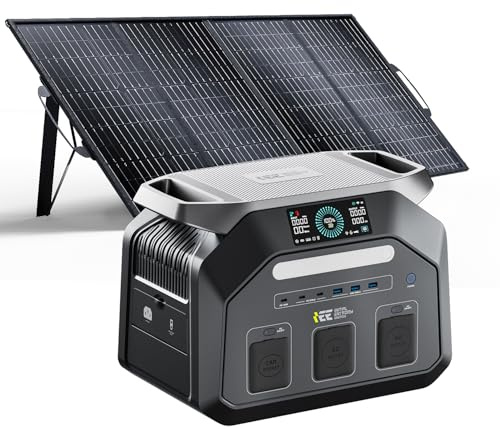 IEE P1800 Estación de Energía Portátil 1800W con Panel Solar 1x400W