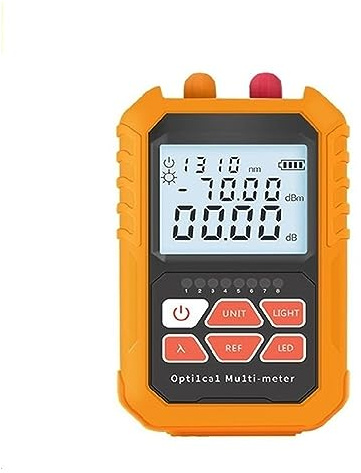 LLOOPK Tester fibra ottica, 3 in 1 mini misuratore di potenza ottica a penna in fibra ad alta precisione, a luce rossa 5 km lampada tester in(5km ithium battery)