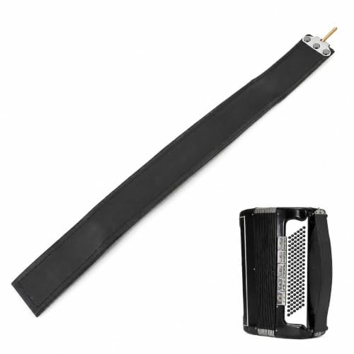JECOMPRIS Black Pu Left-hand Bass Accordion Wrist Strap Comfortable and Easy to Use Accordion Belt Strap for Musicians Sleek and Stylish Design