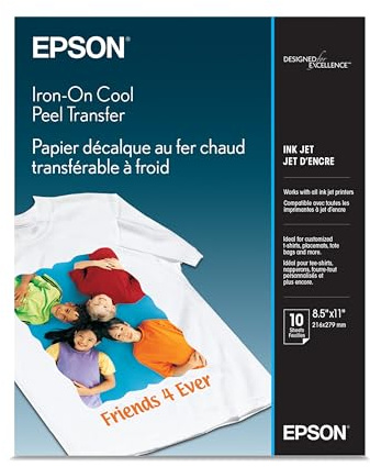 Epson Iron-on Cool Peel Transfer - 8.5 x 11 - 10 skal - papper (10 ark, 8.5 x 11)