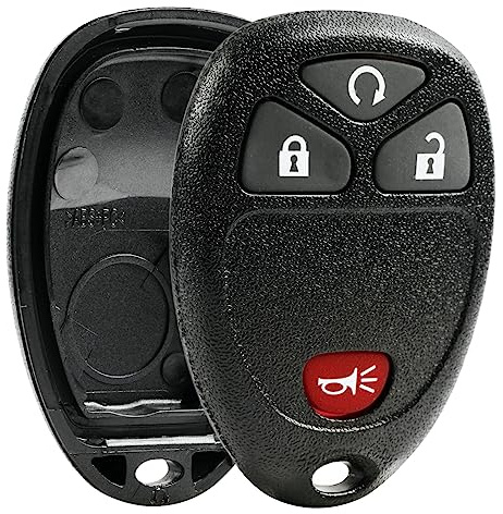 Key Fob Shell fits 2007-2016 Chevy GMC Pontiac Saturn Suzuki Cadillac Buick Keyless Entry Remote Case & Button Pad (15913421, OUC602701)