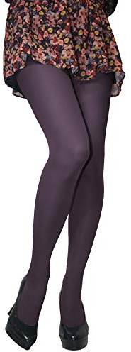 JUST BEAUTY TOUCH Collant da donna semi opachi in microfibra, 40 denari, classici, eleganti, confortevoli, disponibili nelle taglie S - 2XL, 15 colori, prugna, XL