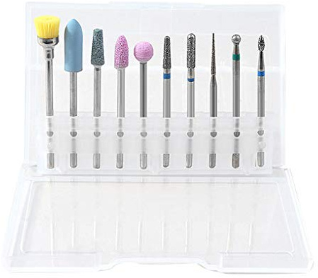 Nagelkunst-Schleifbohrer, elektrische Maniküre-Maschine, Pinsel-Polierwerkzeuge, 10 Stück/Set, 2#