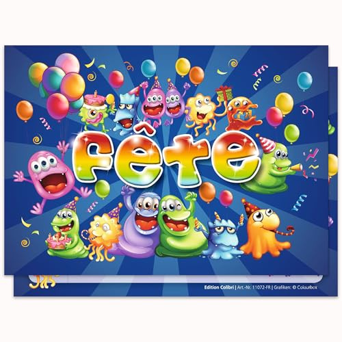 Edition Colibri (11072 FR 10 Einladungskarten für einen Kindergeburtstag, für eine Party oder eine Halloween-Party