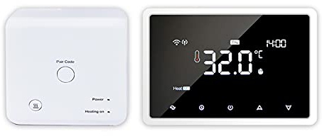 Wi-Fi Termostato intelligente con ricevitore RF Controllo APP da tavolo in stile da parete Controllo vocale Compatibile con Alexa Google Assistant Termoregolatore di riscaldamento della caldaia a gas