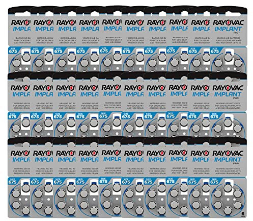 RAYOVAC Implant Pro Size 675 MF PR44 Lot de 180 piles pour appareils auditifs