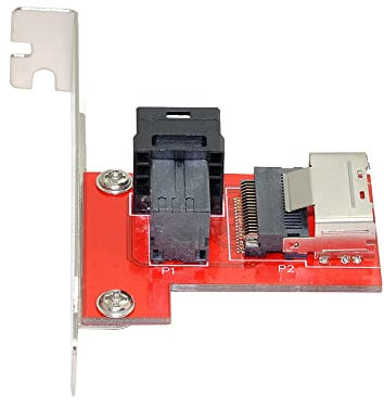 NFHK PCI-Express 4.0 Mini SAS SFF-8087 a SAS HD SFF-8643 PCBA Adattatore femmina con staffa