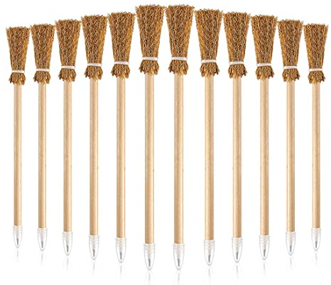 Geieold 12 lápices de escoba para, para, fiestas, favores, brujas, prop