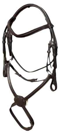 Countrypride STARLIGHT BASIC GRACKLE LEATHER BRIDLE WITH REINS SIZE FULL -SHET BLACK AND BROWN