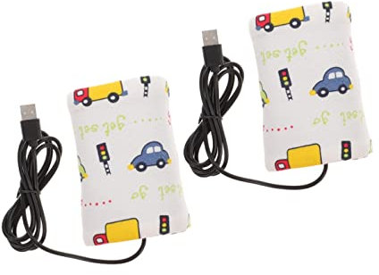 Kisangel 2pièces Chauffe-biberon Usb Portable Pour Garçon Fille Réchauffeur De Lait Pratique Pour Voyage Pour Conservation De Chaleur Adapté Pour Voiture Chargeur Et Ordinateur