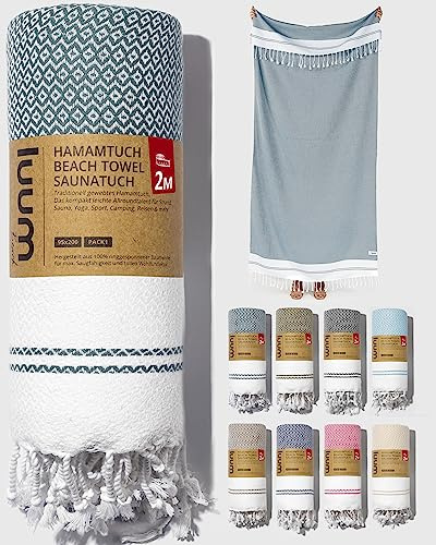 Luum® Toalla de playa grande 100 x 200 cm, toalla de sauna, toalla de baño, toalla de yoga, toalla de ducha, toalla de playa, toalla de sauna, toalla de viaje, toalla turca, para mujer y hombre, 100%