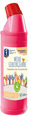 Feuchtmann 633 0658-5 0658-1-MIN favoritfärg, fingerfärg i flaska, ca 900 g högkvalitativ färg i rosa, för barn från 2 år