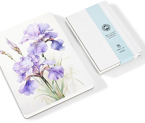 Lightwish Aquarellbuch, 100% Baumwolle, Feinkorn Heißpress-Aquarellpapier, 300 g/m², säurefrei, 24 Blatt, 9 x 14 cm, Skizzenbuch für Erwachsene, Studenten und Kinder