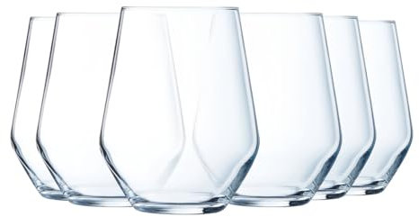Luminarc Vinetis Collection - 6 vasos altos 40 cl - Diseño moderno y elegante - Fabricado en Francia - Embalaje reforzado
