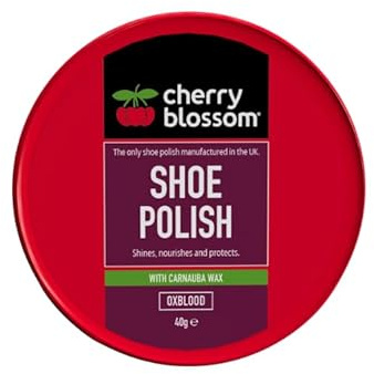 DTD QUALITY MATTERS Cherry Blossom Shoe Polish Shines, Nourishes & Protects With Carnauba Wax Available In All Styles Preventing Footwear From Cracking Available In All Traditional Colours (OXBLOOD)