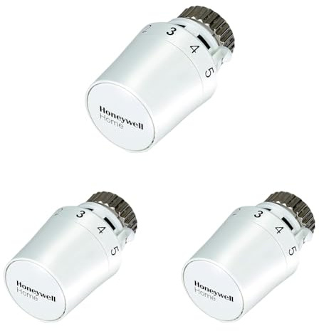 Honeywell Home Tête de radiateur thermostatique Thera-5, raccord M30 x 1,5, Blanc, S (Lot de 3)