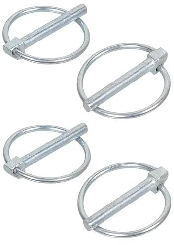 cyclingcolors 4x Spine a scatto 4,5mm x 33mm perni a sgancio rapido molla acciaio anello copiglie tagliaerba tosaerba trattore