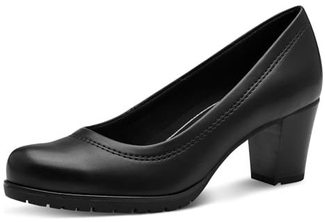 Jana Damen Pumps mit Blockabsatz Vegan, Schwarz (Schwarz), 41 EU