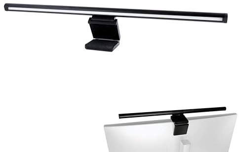 REV Lampe USB pour moniteur avec batterie de secours d'environ 60 min, 49 cm, à clipser, 130 lm, 3 couleurs, noir