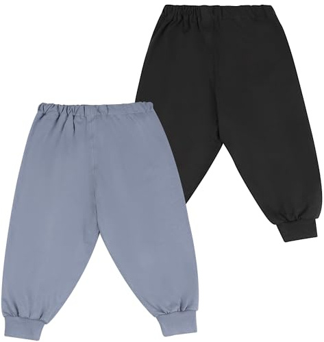 FLYISH DIRECT Culotte Apprentissage Propreté Garcon Léger, 100% Coton Respirant Pantalon Apprentissage Enfant, Jupe Apprentissage Propreté Réutilisable avec TPU Imperméable, Noir et Gris, M