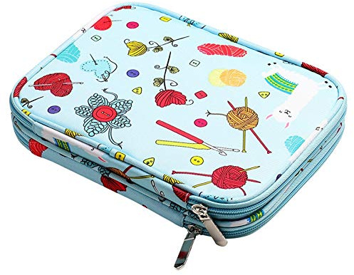 Tolaily Leere Stricknadeln Etui Speicher Organizer Aufbewahrungs Tasche für Rundstricknadeln und ZubehöR Kit Tasche
