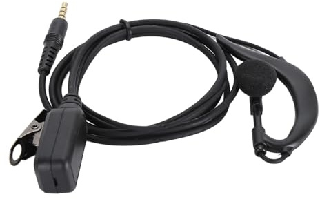 Push To Talk, Auricular con Forma de G para Zello, Voxer, Tableta de Teléfono Inteligente con Clip de Solapa, para Aplicación de la Ley, Deportes
