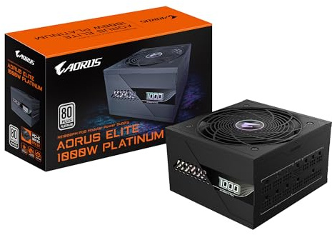 GIGABYTE GP-AE1000PM PG5 - PCIe5.1 Ready - ATX3.1-1000W 80 Plus Platinum Certified - Fuente de alimentación Totalmente Modular