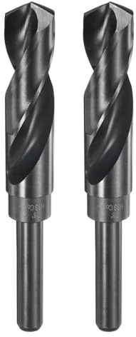QUARKZMAN 2 Stück Metallbohrer, Ø 22,2 mm M35 Edelstahlbohrer, HSS Spiralbohrer Rundem Geraden Schaft für Metall, Stahl, Aluminium, Kunststoff, Holz