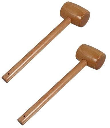 Warmhm 2pcs Meat Mallet Crab Cracking Hammer for Seafood Mallet and Fish Cakes Making