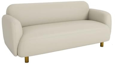Modernes Leder-Sofa für Wohnzimmermöbel, bequeme 2-Sitzer-Couch mit Schlaffunktion, für Zuhause oder Büro