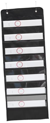 Angoily Taschenplaner 14 Fächer 90x33cm Pet Oxford Hängetasche Tagesstundendiagramm Klassenzimmer Planungsorganizer
