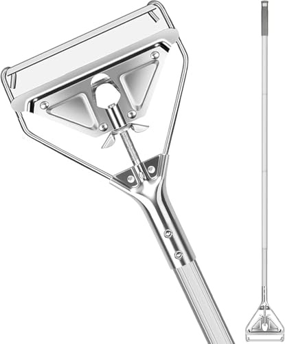 SOBONNE Commercial Mop Handle Heavy Duty,Industrial Metal Mop Stick Replacement for Home, Garage, Office, Workshop,Warehouse Floor Cleaning