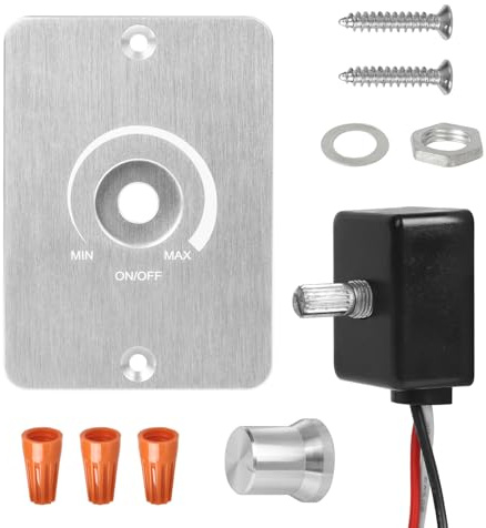 Miosugo Dimmer a LED, 12 V, dimmer a LED, 12 V, interruttore dimmer, 12 V, per lampade LED, camper, barca, camion, roulotte (argento)