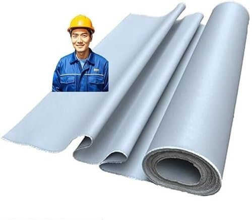 HGOuhK Mantas de Soldadura, Manta ignífuga de Fibra de Vidrio, Manta ignífuga for soldar, tapete de Soldadura ignífugo, Escudo de Seguridad Cortina para Soldadura(Grigio)