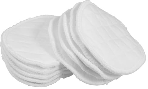 Abaodam Coppette Assorbilatte Riutilizzabili in Cotone 20 Pezzi Coppette Assorbilatte Bianche Lavabili 12 Strati Assorbenti per Perdite Latte Materno Post-Parto Accessori per