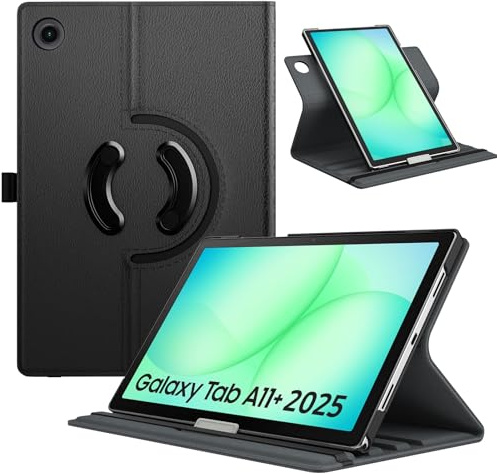 TiMOVO Coque Rotatif pour Samsung Galaxy Tab A11+ Plus 11, Noir