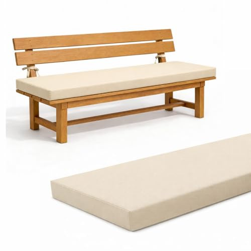 EXZFW Bankauflage Outdoor, Wetterfestes Bankkissen für Gartenbank, UV-beständig & pflegeleicht, Sitzkissen mit abnehmbarem waschbarem Bezug, 5 cm Dickes Bankpolster für Gartenmöbel,No13,110x45x5cm