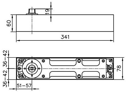 Dormakaba BTS 80 EN 6 35 Nm - Chiudiporta a pavimento, fino a 1100 mm