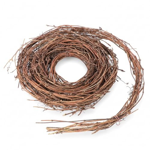 Twig Garland: 15.7ft Natural Grapevine Spring Wreaths for Front Door, Backdrop Hanging Vine for DIY Crafts Christmas Easter Valentines Day Wedding Party Home Decor