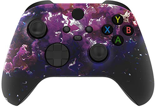 eXtremeRate DIY-Ersatz Front Gehäuse Case für Xbox Series X&S Controller, Custom Vordere Hülle Matte Faceplate Cover Zubehör für Xbox Core Controller Model 1914-Surreale Lava