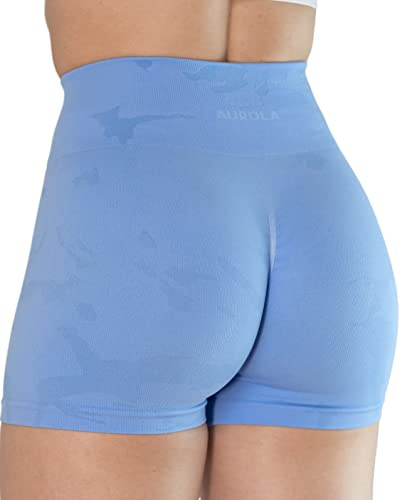 AUROLA CAMO Collection Sport Shorts Damen Sommer Gym Fitness Trainings Shorts für Damen Nahtlos Scrunch Butt Gym Yoga Running Active Short