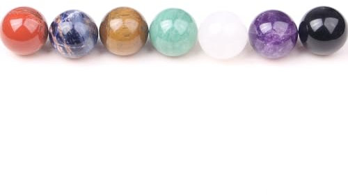 Kristallkugeln, 7 Chakra-Set, 7 Chakra-Set, poliert, 7 Chakra-Kristallkugeln, getrommelte 30 mm Mini-Kristallkugel, sieben Chakra-Edelsteine, Kristall