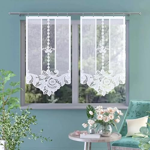 Home Dekorator Gardine MASZA - Gardinen Wohnzimmer aus Jacquard - Schiebegardinen in Form von Paravents - Zusätzliche Dekoration für Ihre Wohnung - Vorhang Ohne Faltenband (60x120 cm)