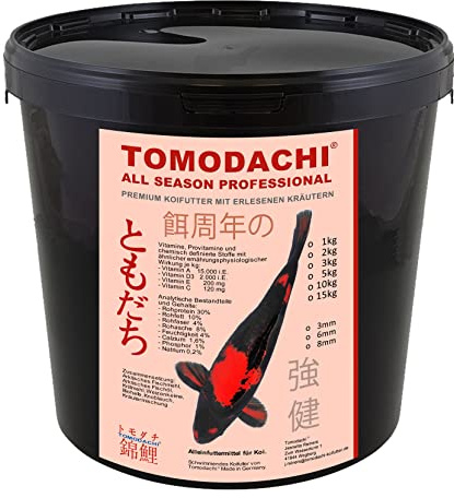 Koi Futter Schwimmfutter Koi Grower energiereich leicht verdaulich schwimmendes Koifutter arktische Rohstoffe Energiefutter 6mm 5kg Eimer