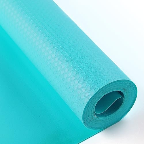 Shelf Liners, Non Adhesive EVA Drawer Mat Liners Roll for Bathroom, Kitchen, Desks, Deco Shelves 12x59 inch-Blue